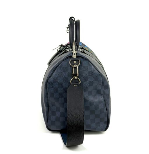 Louis Vuitton Limited Edition Damier Cobalt Jungle Edition Keepall 45 Bandouliere - Image 13