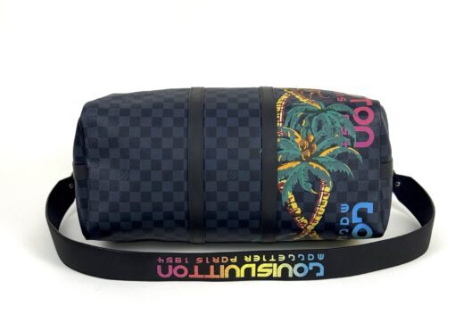 Louis Vuitton Limited Edition Damier Cobalt Jungle Edition Keepall 45 Bandouliere - Image 18