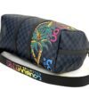 Angled view showing the rainbow Louis Vuitton lettering on the strap