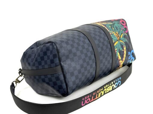 Louis Vuitton Limited Edition Damier Cobalt Jungle Edition Keepall 45 Bandouliere - Image 22