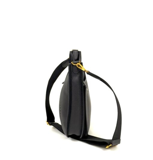 Hermes Evelyne PM Black Clemence Leather Gold HW - Image 10