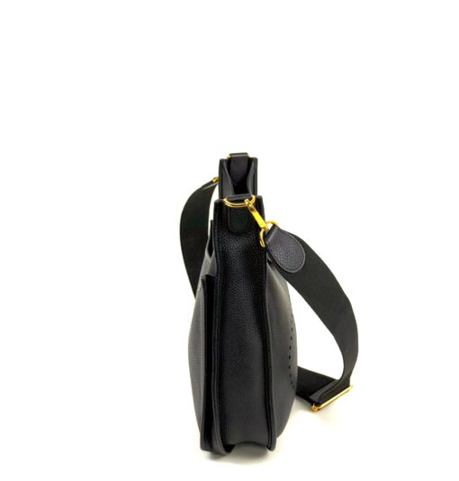 Hermes Evelyne PM Black Clemence Leather Gold HW - Image 8