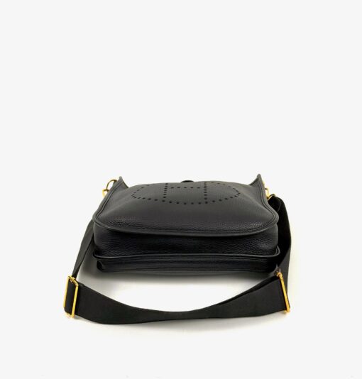 Hermes Evelyne PM Black Clemence Leather Gold HW - Image 6