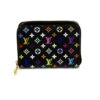 Louis Vuitton Multi Color Canvas Zippy Coin Purse Wallet Black