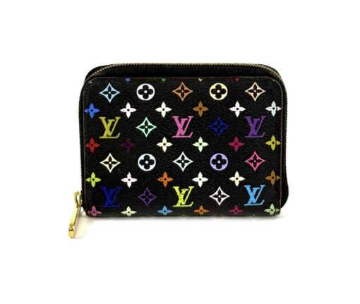Louis Vuitton Multi Color Canvas Zippy Coin Purse Wallet Black - Image 2