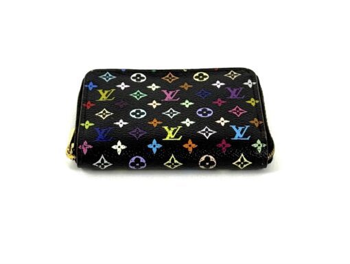 Louis Vuitton Multi Color Canvas Zippy Coin Purse Wallet Black - Image 9
