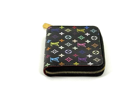 Louis Vuitton Multi Color Canvas Zippy Coin Purse Wallet Black - Image 8