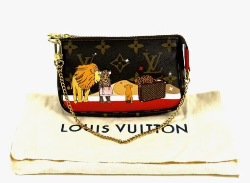 Louis Vuitton Monogram 2018 Christmas Animation Mini Cats Pochette Accessories - Image 2