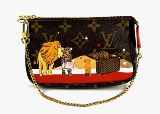 Louis Vuitton Monogram 2018 Christmas Animation Mini Cats Pochette Accessories