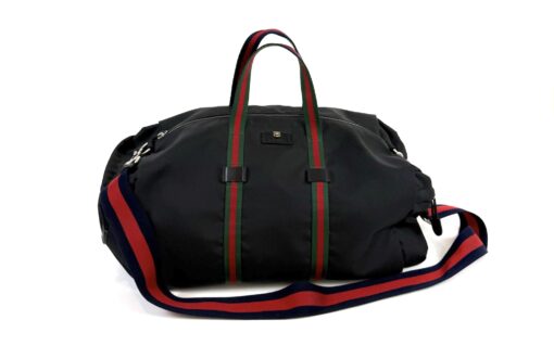 Gucci Technical Canvas Web Duffle Bag Black Travel - Image 18