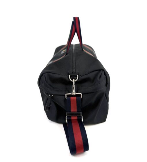 Gucci Technical Canvas Web Duffle Bag Black Travel - Image 16