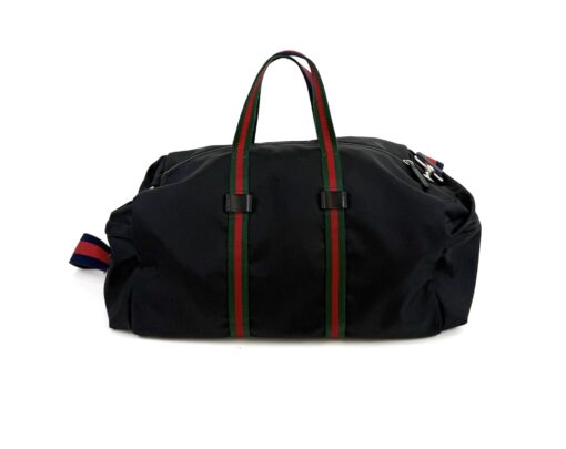 Gucci Technical Canvas Web Duffle Bag Black Travel - Image 8