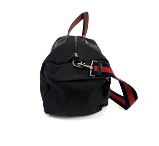 Gucci Technical Canvas Web Duffle Bag Black Travel - Image 13