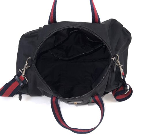 Gucci Technical Canvas Web Duffle Bag Black Travel - Image 5