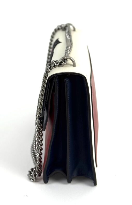 Gucci Calfskin Panther Embroidered Medium Dionysus Shoulder Bag White Blue Hibiscus Red - Image 16