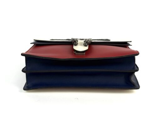 Gucci Calfskin Panther Embroidered Medium Dionysus Shoulder Bag White Blue Hibiscus Red - Image 14