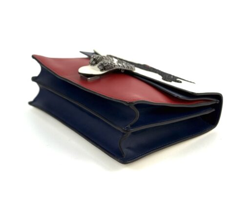 Gucci Calfskin Panther Embroidered Medium Dionysus Shoulder Bag White Blue Hibiscus Red - Image 13