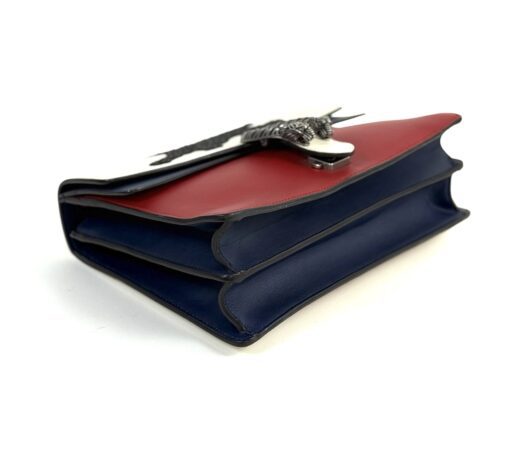 Gucci Calfskin Panther Embroidered Medium Dionysus Shoulder Bag White Blue Hibiscus Red - Image 12