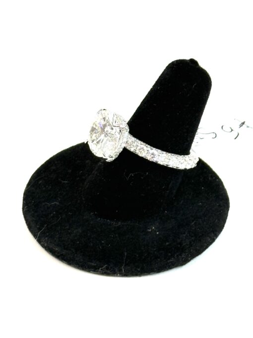 5.03 Carat Round Brilliant Engagement Ring in 14k White Gold Size 7 - Image 2