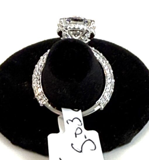 5.03 Carat Round Brilliant Engagement Ring in 14k White Gold Size 7 - Image 7