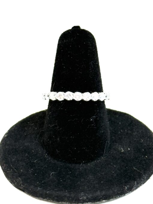 1 1/2 Carat Lab Diamonds 14k White Gold Round Eternity Band Size 6.5