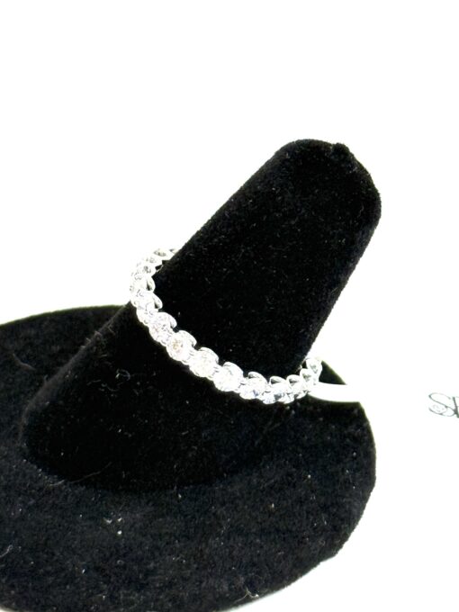 1 1/2 Carat Lab Diamonds 14k White Gold Round Eternity Band Size 6.5 - Image 4