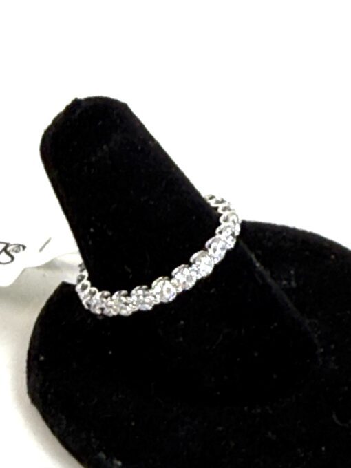 1 1/2 Carat Lab Diamonds 14k White Gold Round Eternity Band Size 6.5 - Image 6