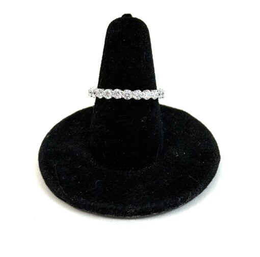 1 1/2 Carat Lab Diamonds 14k White Gold Round Eternity Band Size 6.5 - Image 7