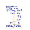 Handwritten tag reading 14k yellow gold ring size 7