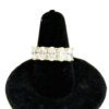 3.21 Carat 5 Oval Stones Lab Diamond Wedding Band in 14k Yellow Gold