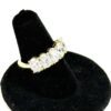 Angled view showing all five oval stones set across the top