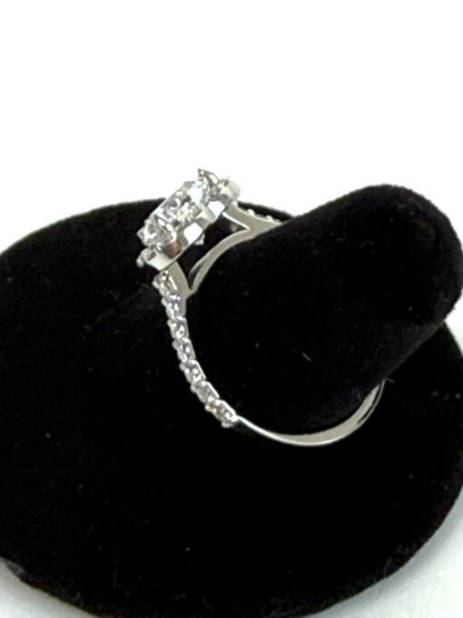 1.69 Carat Heart Lab Diamond Ring with Side Diamonds in 14K White Gold - Image 10