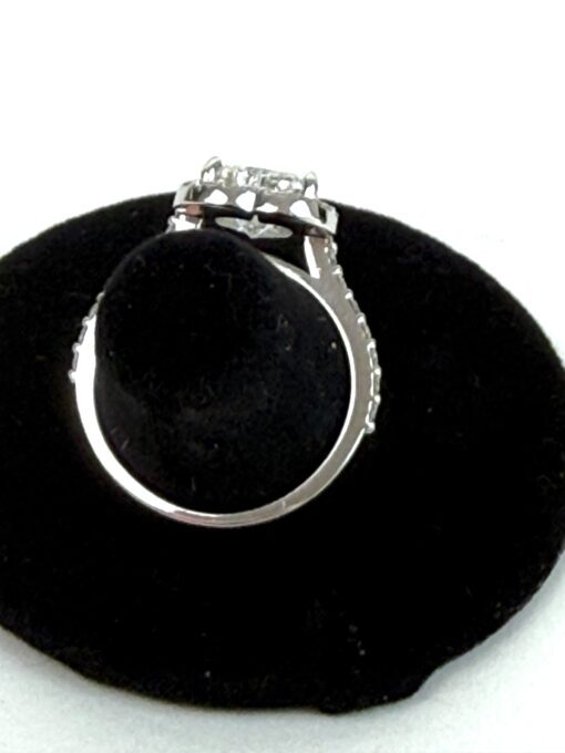 1.69 Carat Heart Lab Diamond Ring with Side Diamonds in 14K White Gold - Image 9