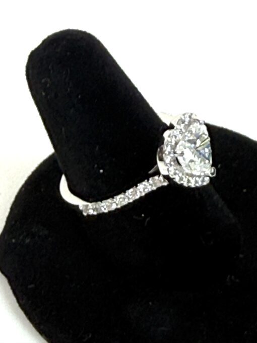 1.69 Carat Heart Lab Diamond Ring with Side Diamonds in 14K White Gold - Image 7