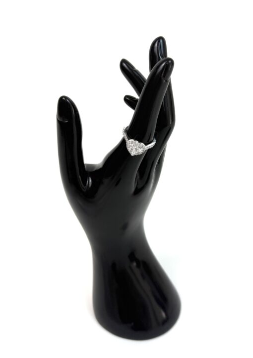 1.69 Carat Heart Lab Diamond Ring with Side Diamonds in 14K White Gold - Image 3