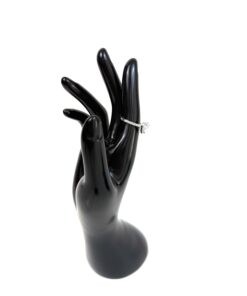 Alternative view of 1.69 Carat Heart Lab Diamond Ring with Side Diamonds in 14K White Gold