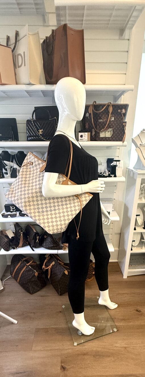 Louis Vuitton Neverfull GM Azur Tote with Pouch Set - Image 2
