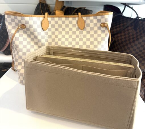 Louis Vuitton Neverfull GM Azur Tote with Pouch Set - Image 8