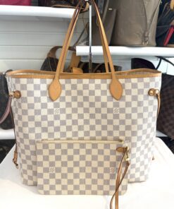 Louis Vuitton Neverfull GM Azur Tote with Pouch Set