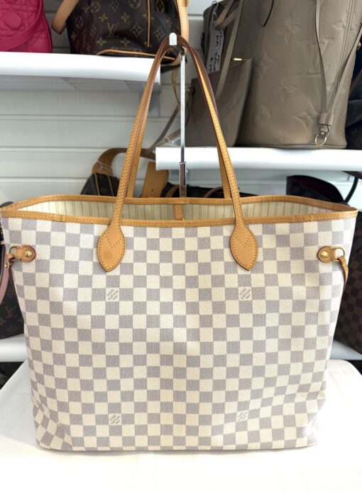 Louis Vuitton Neverfull GM Azur Tote with Pouch Set - Image 9