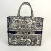 Christian Dior Canvas Embroidered Large Dioriviera Toile De Jouy Book Tote Blue