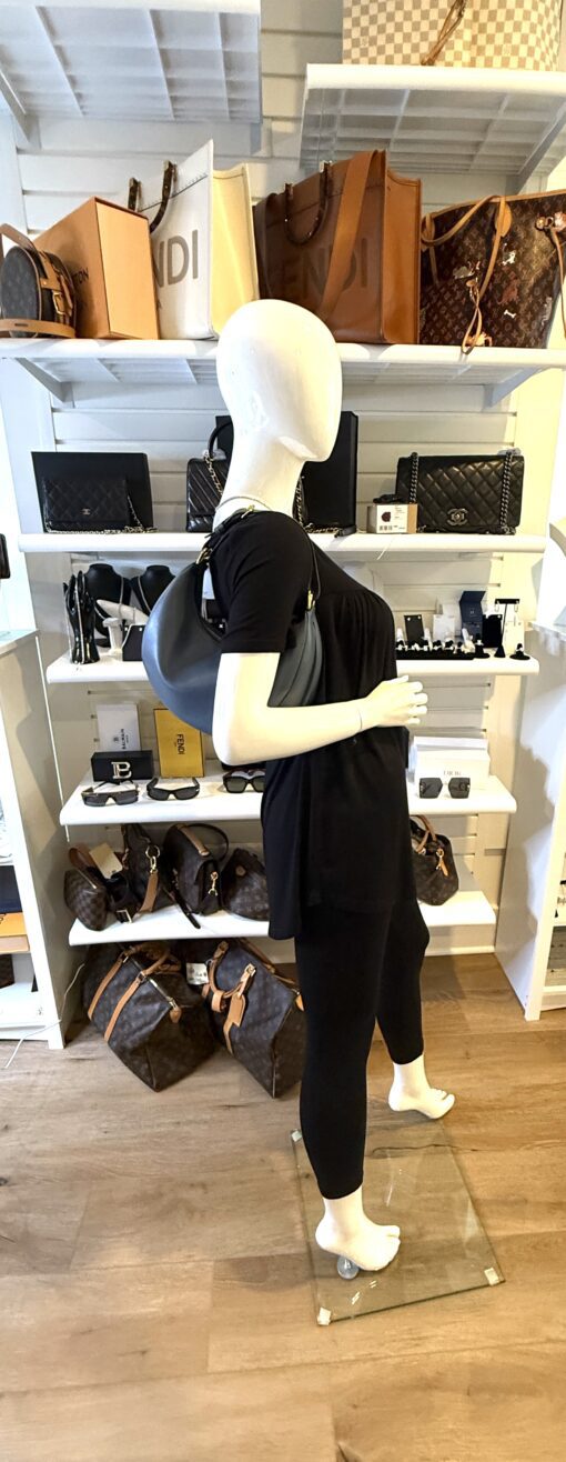 Fendi Vitello Grace Matte Small Fendigraphy Hobo Bag Mirto - Image 3