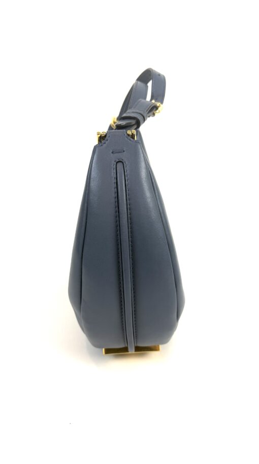 Fendi Vitello Grace Matte Small Fendigraphy Hobo Bag Mirto - Image 8
