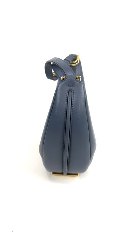 Fendi Vitello Grace Matte Small Fendigraphy Hobo Bag Mirto - Image 10