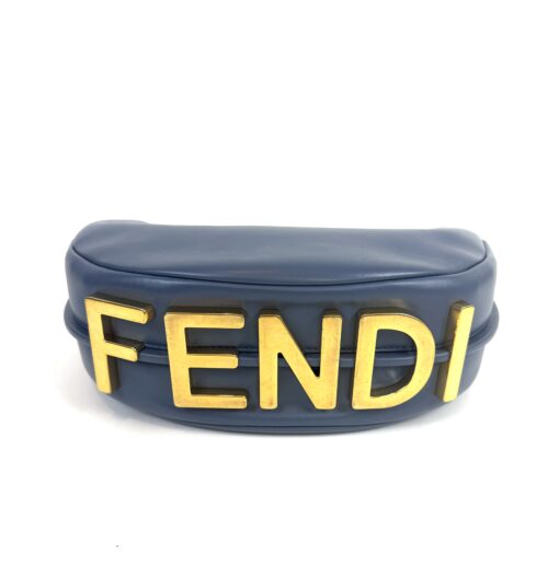 Fendi Vitello Grace Matte Small Fendigraphy Hobo Bag Mirto - Image 6