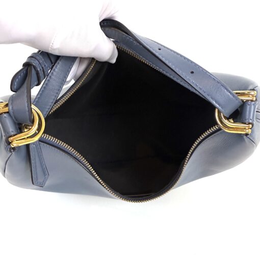 Fendi Vitello Grace Matte Small Fendigraphy Hobo Bag Mirto - Image 12