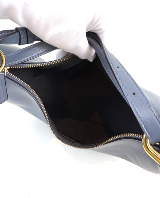 Fendi Vitello Grace Matte Small Fendigraphy Hobo Bag Mirto - Image 7