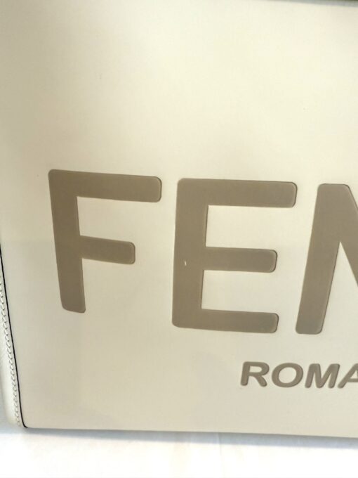 Fendi Medium Cream Sunshine Tote Shopper - Image 20