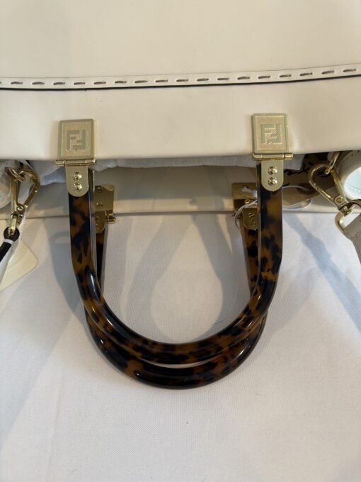 Fendi Medium Cream Sunshine Tote Shopper - Image 14
