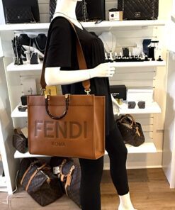 Alternative view of Fendi Medium Brown Caramel Sunshine Tote Shopper